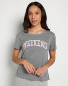 Heather Grey $|& SEAS Relaxed Sleep Tee - SOF Front