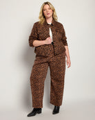 Leopard Print $|& Skies Are Blue Button Front Twill Jacket - UGC On Fig