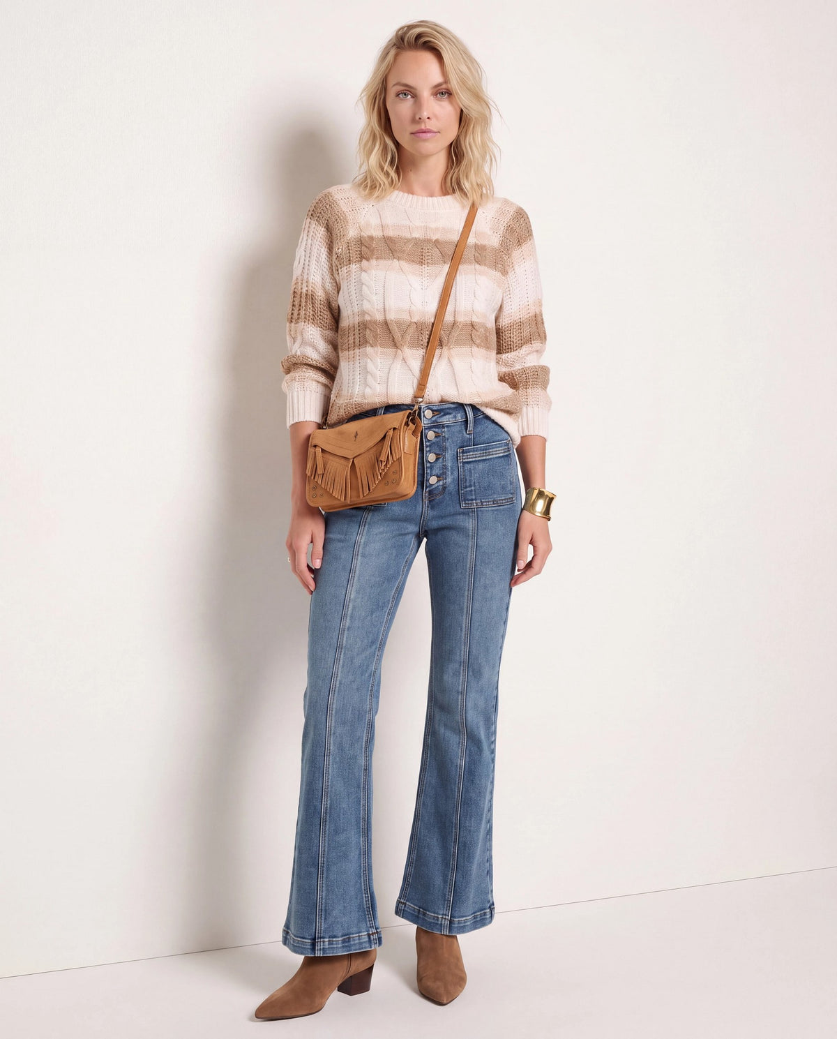Saddle $|& Day & Mood Coco Multi Pocket Crossbody - UGC On Fig