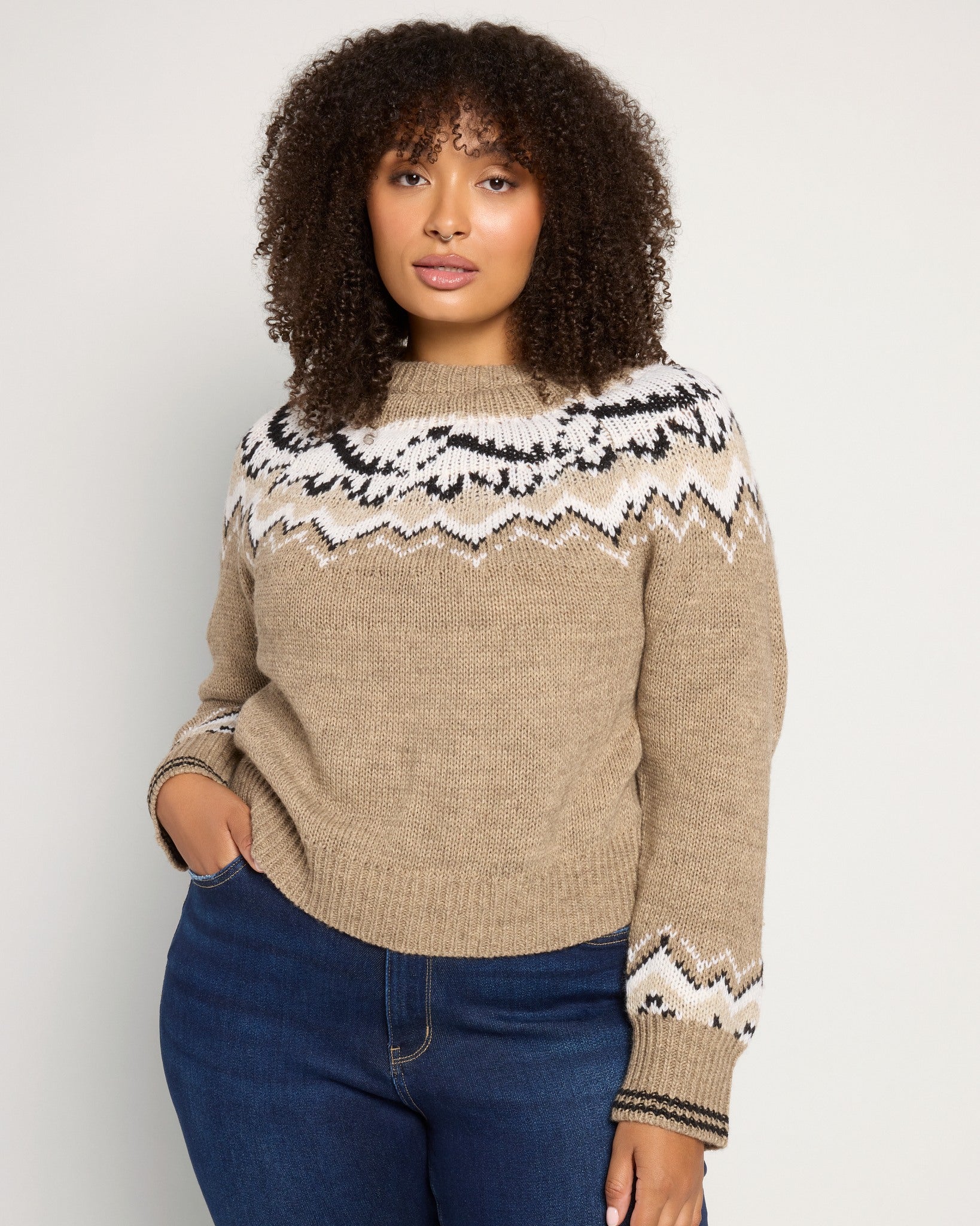 Creme $|& Weekend LA Vega Sweater - SOF Front
