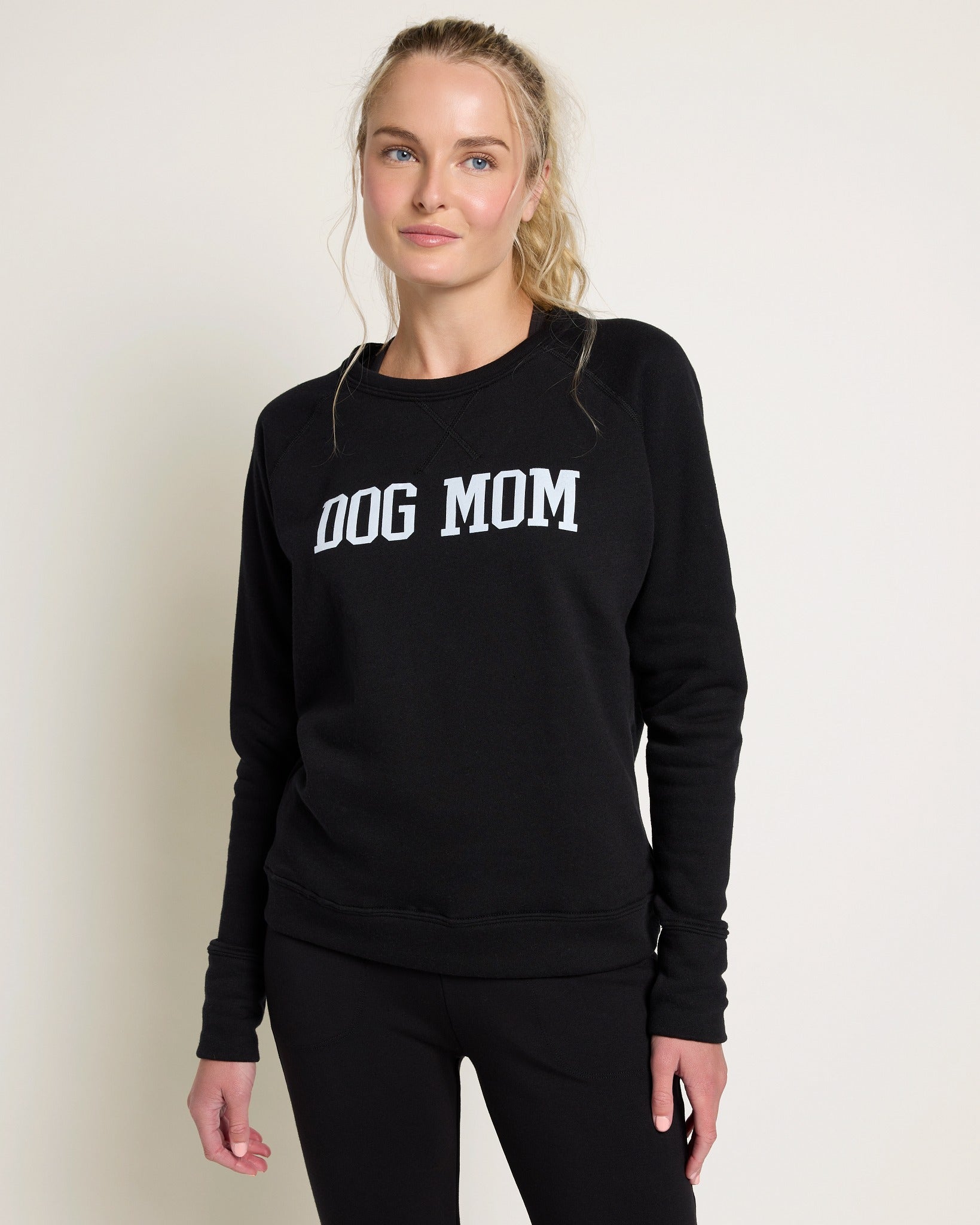 Black $|& Interval Dog Mom Graphic Sweatshirt - SOF Front