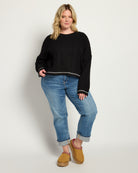 Black $|& Cloud Ten Cableknit Pullover Crewneck Sweater - UGC On Fig