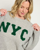 Grey $|& Cloud Ten Novelty Crewneck NYC - SOF Full Front