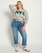 Grey $|& Cloud Ten Novelty Crewneck NYC - UGC On Fig