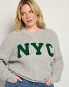 Grey $|& Cloud Ten Novelty Crewneck NYC - SOF Front