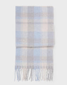 Dusty Blue $|& David & Young Plaid Scarf - VOF Detail
