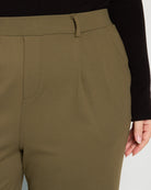 Grape Leaf $|& Bobeau Pleat Pant with Pockets - SOF Full Front