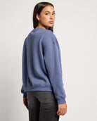 Heather Indigo Haze $|& Herizon Ember Glacier Park Crewneck Pullover - SOF Back