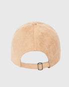 Beige $|& David & Young Cowboy Hat Embroidered Suede Baseball Cap - Hanger Side