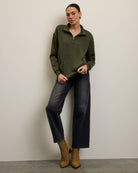 Dark Kelp $|& SEAS Seashores Quarter Zip Sweatshirt - UGC On Fig