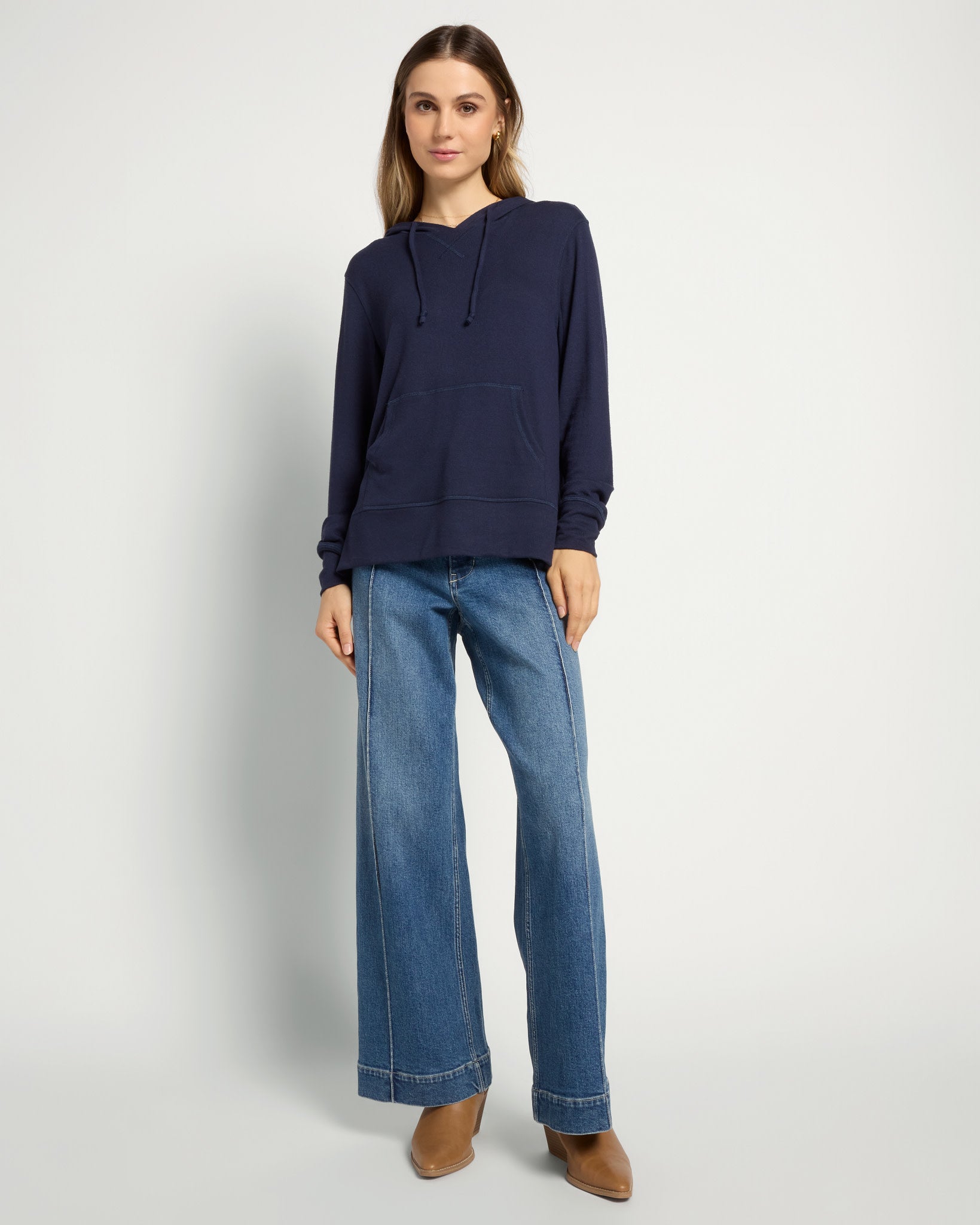 Navy $|& SEAS Shoreline Hacci Pocket Hoodie - UGC On Fig