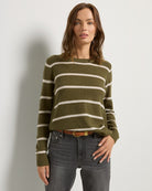 Kelp $|& SEAS Solar Striped Sweater - SOF Front
