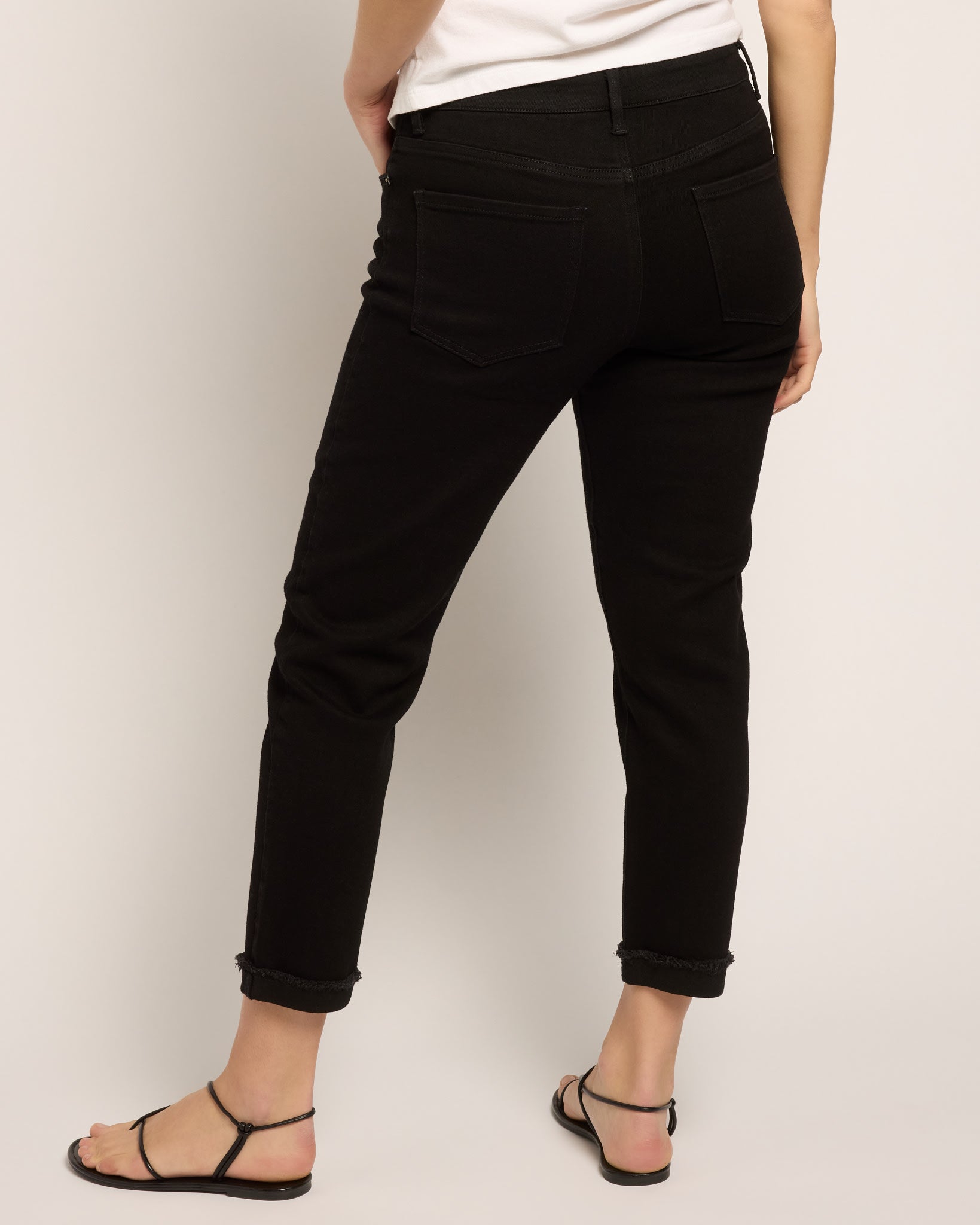 Black $|& SEAS Taurus Cuffed Skinny Jean - SOF Back