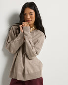 Heather Sandbar $|& SEAS Harmony Tunic Sweater - VOF Front
