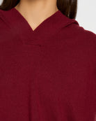 Black Cherry $|& SEAS Grace Hooded Sweater - SOF Full Front