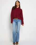 Black Cherry $|& SEAS Grace Hooded Sweater - UGC On Fig