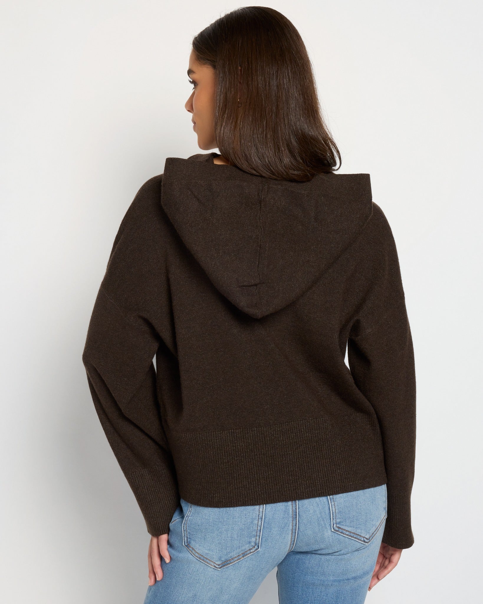 Heather Obsidian $|& SEAS Grace Hooded Sweater - SOF Back