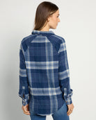 Indigo Haze Plaid $|& Herizon Willow Button Front Shirt - SOF Back