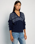 Mariner Midnight $|& Herizon Georgia Hooded Sweater - SOF Front