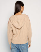 Heather Oatmeal $|& Herizon Georgia Hooded Sweater - SOF Back