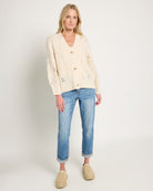 Cream $|& Herizon Sierra V-Neck Cardigan - UGC On Fig