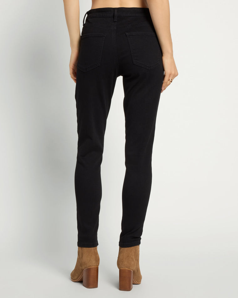Black $|& SEAS Whitney High Rise Ankle Skinny Jeans - SOF Back