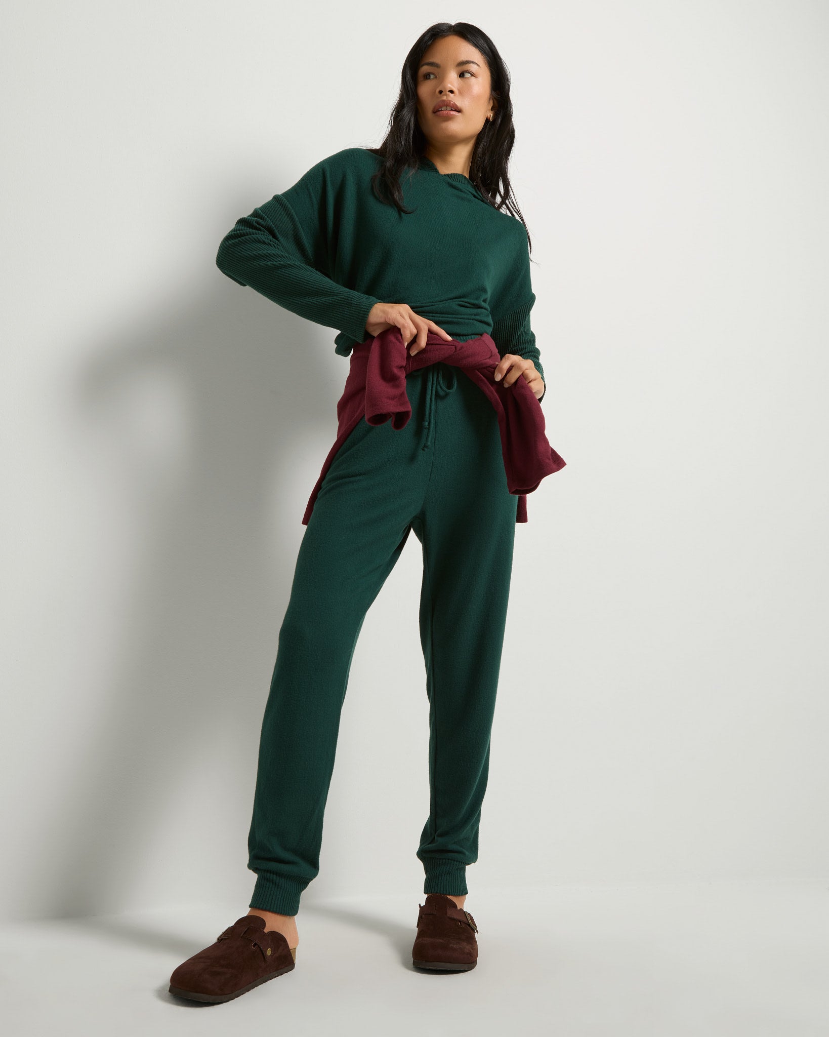 Hunter Green $|& SEAS Downtime Hooded Tee - VOF Front