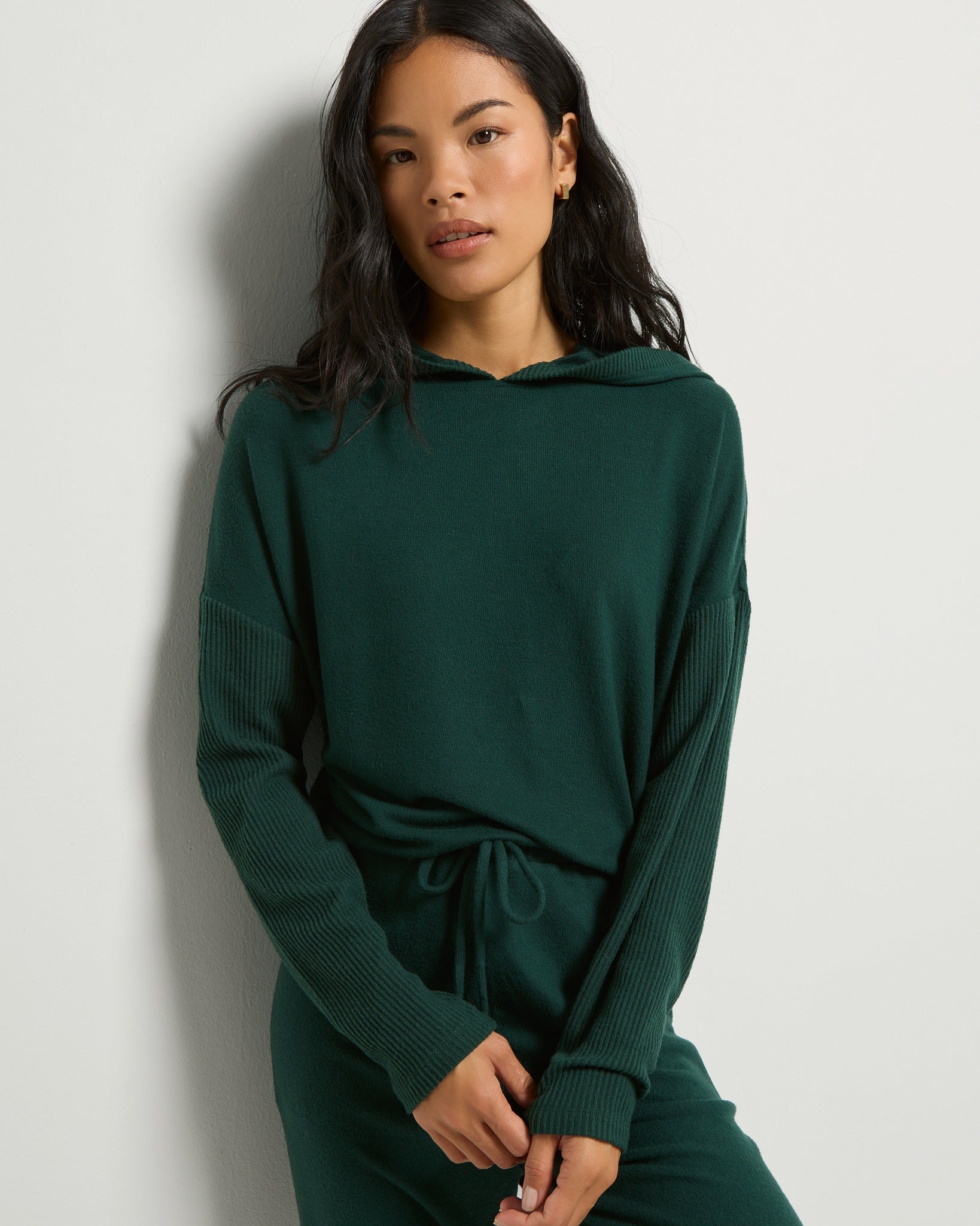 Hunter Green $|& SEAS Downtime Hooded Tee - SOF Front