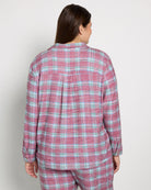 Fireside Tartan Cherry Plaid $|& SEAS Cat Nap Pajama Shirt - SOF Back