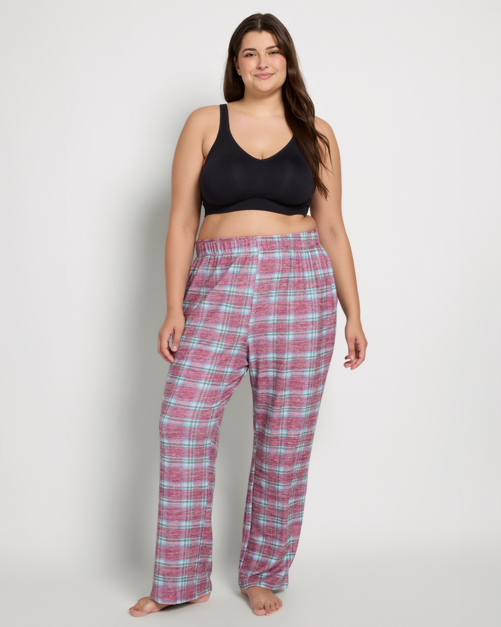 Fireside Tartan Cherry Plaid $|& SEAS Cat Nap Pant - UGC On Fig