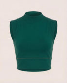 Forest Green $|& Interval CloudLight Vibe Long Crop Tank - Hanger Detail