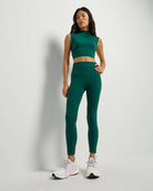 Forest Green $|& Interval CloudLight Vibe Long Crop Tank - UGC On Fig
