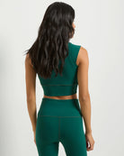 Forest Green $|& Interval CloudLight Vibe Long Crop Tank - SOF Back