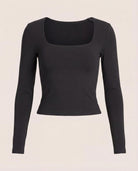Black $|& Interval CloudLight Tempo Long Crop Top - Hanger Detail