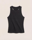 Black $|& Interval CloudLight Courtside Long Crop Tank - Hanger Detail