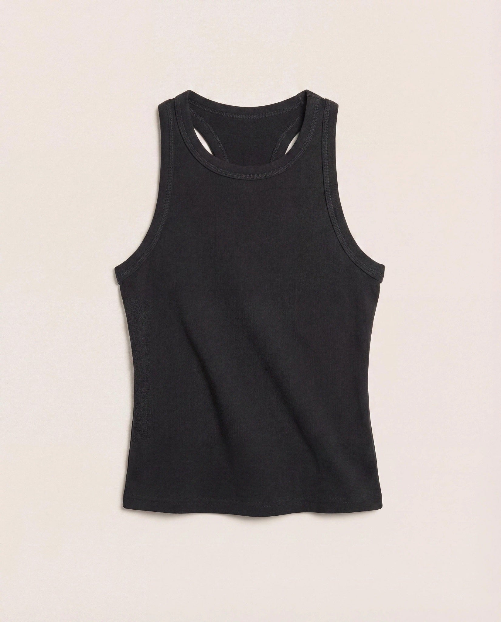 Black $|& Interval CloudLight Courtside Long Crop Tank - Hanger Detail