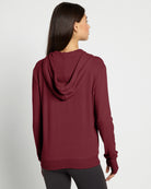 Black Cherry $|& Interval Hacci Zip Hoodie - SOF Back