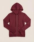 Black Cherry $|& Interval Hacci Zip Hoodie - Hanger Detail