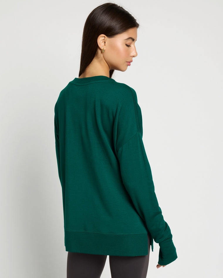 Forest Green $|& Interval Flex Pullover - SOF Back
