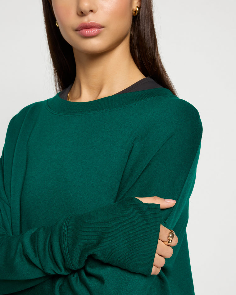 Forest Green $|& Interval Flex Pullover - SOF Full Front