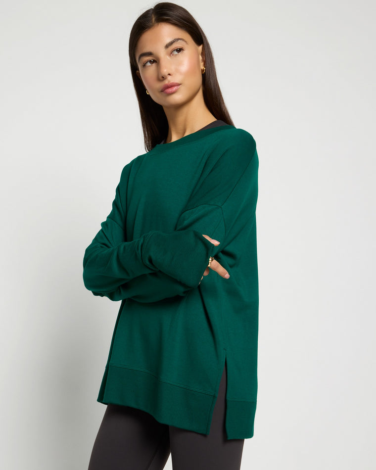 Forest Green $|& Interval Flex Pullover - SOF Front
