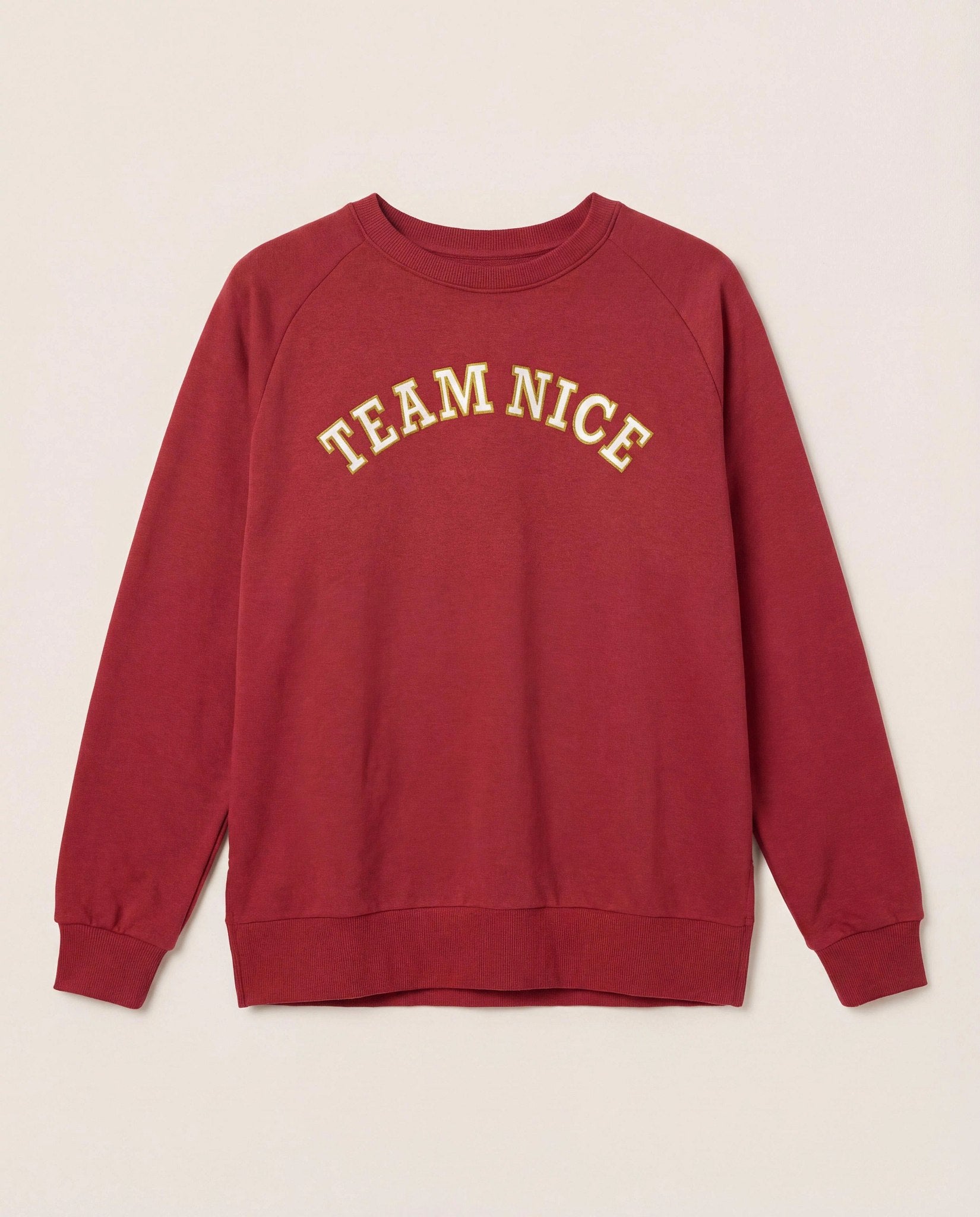 Rosewood $|& Interval Flex Fleece Graphic Pullover Team Nice - Hanger Detail