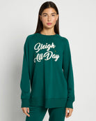 Forest Green $|& Interval Flex Fleece Graphic Pullover Sleighin All Day - SOF Front