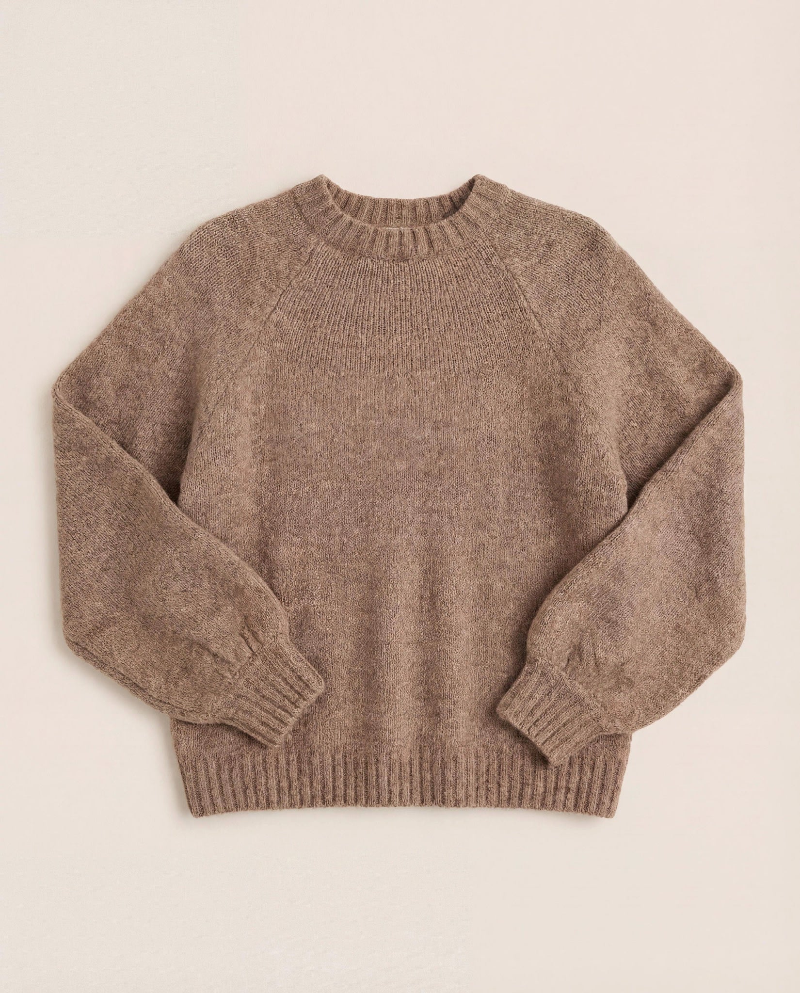 Heather Sandbar $|& SEAS Balloon Sleeve Crewneck Sweater - Hanger Detail
