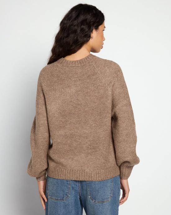 Heather Sandbar $|& SEAS Balloon Sleeve Crewneck Sweater - SOF Back