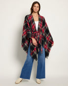 Black $|& David & Young Plaid Belted Wrap - UGC On Fig