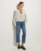 Cream $|& SEAS Lotus V-Neck Sweater - UGC On Fig