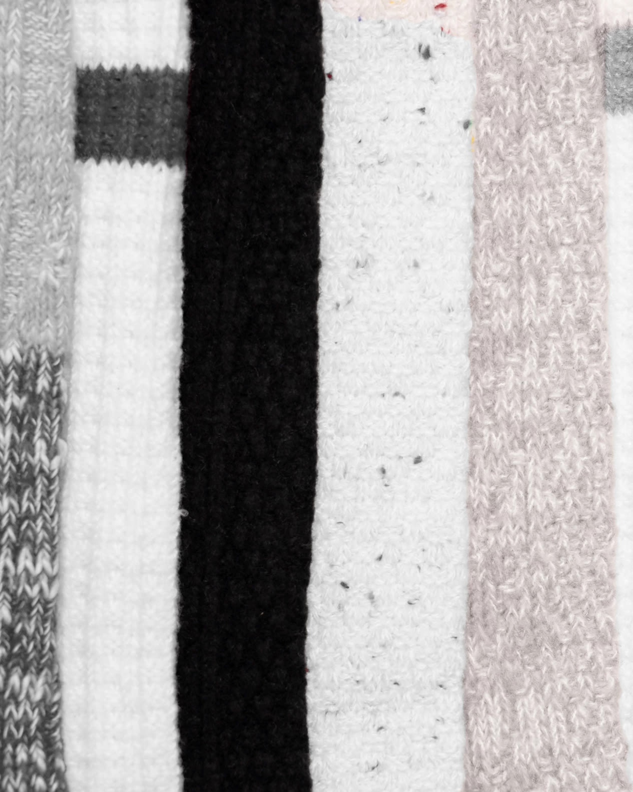 Red/Grey Mix $|& MUK LUKS 6 Pack Microfiber Boot Socks - Hanger Back