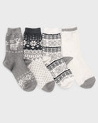 Ivory $|& MUK LUKS 4 Pack Boot Socks - VOF Detail