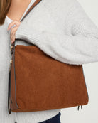 Brown $|& Jen & Co. Michaela Corduroy Hobo - SOF Full Front